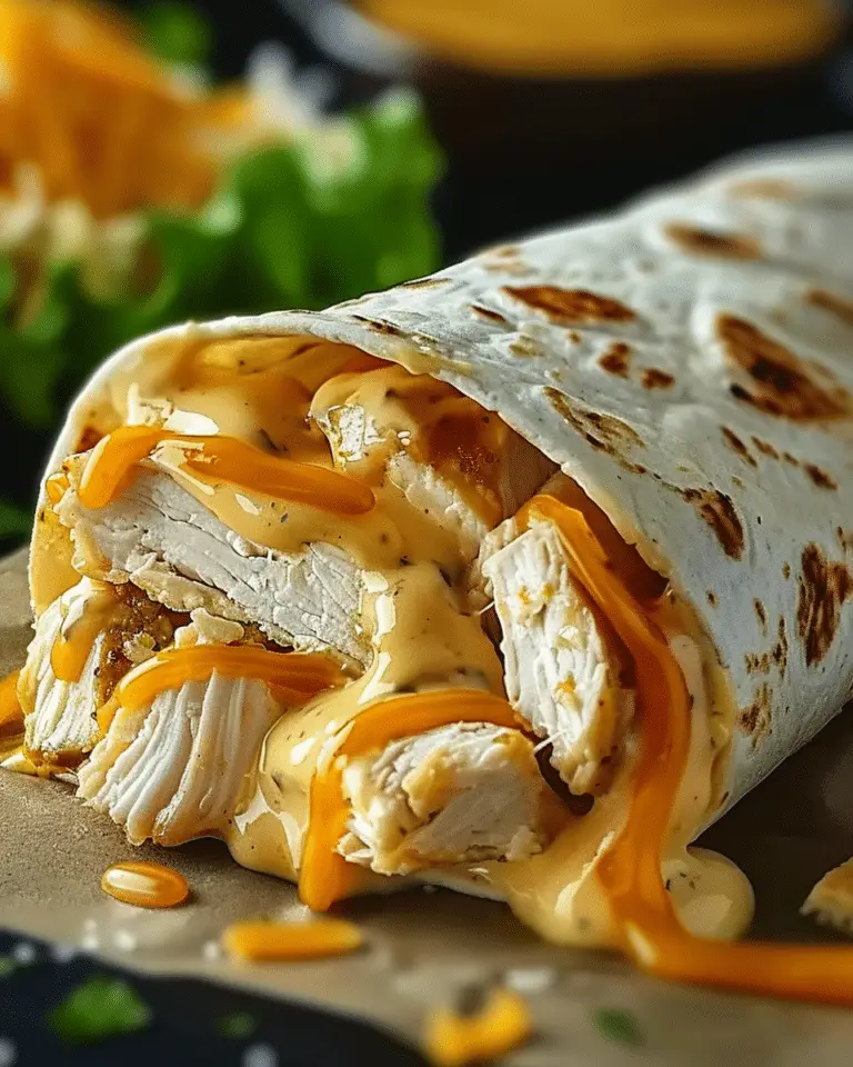 Cheesy Garlic Chicken Wraps