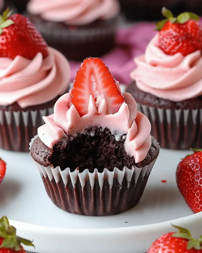 Chocolate Strawberry Cupcakes