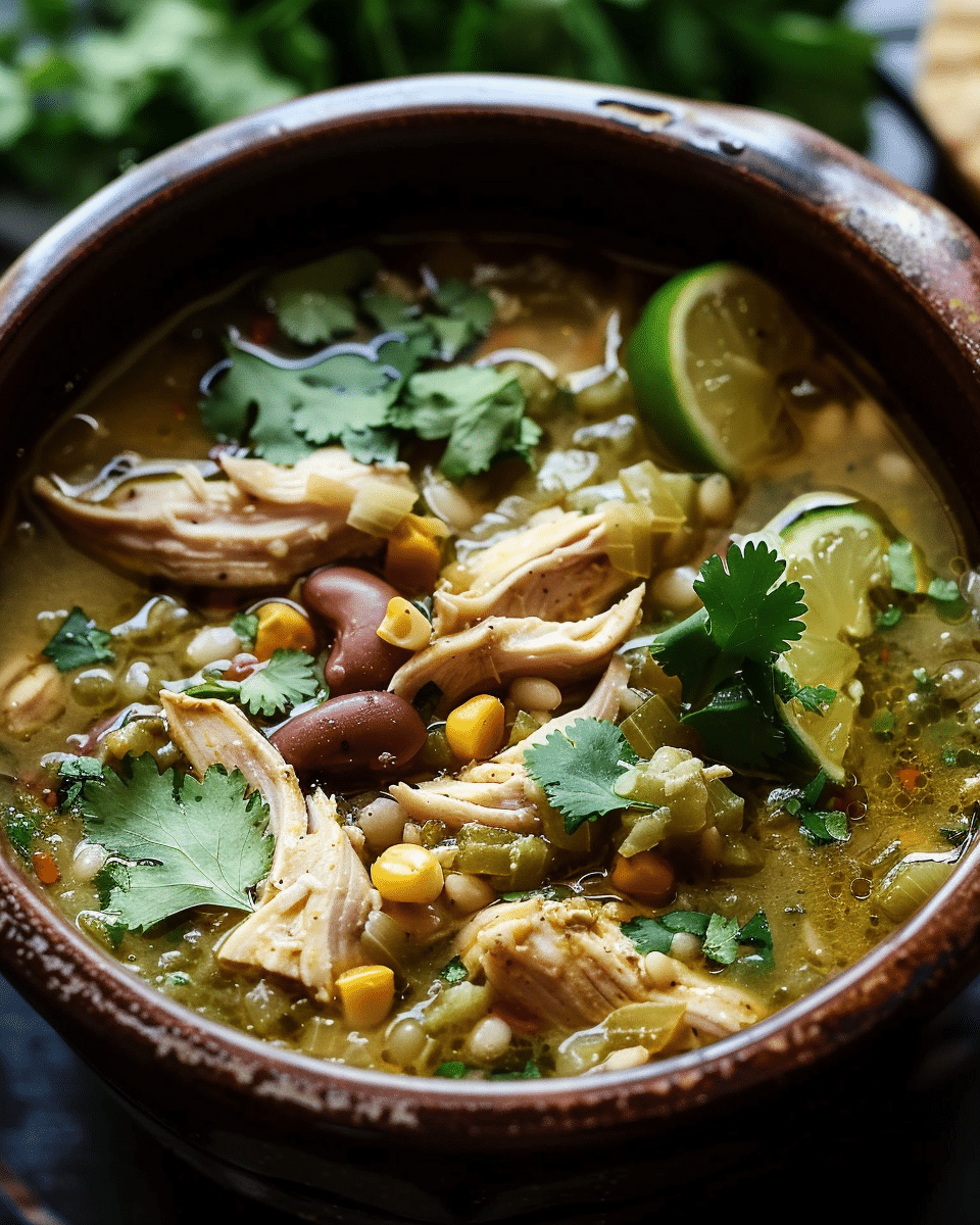 Crockpot Mexican Chicken Pozole Verde