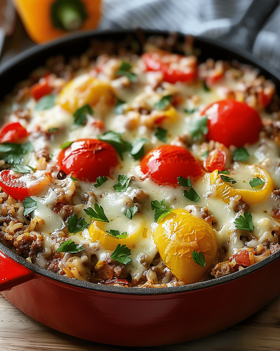 Easy Stuffed Pepper Casserole