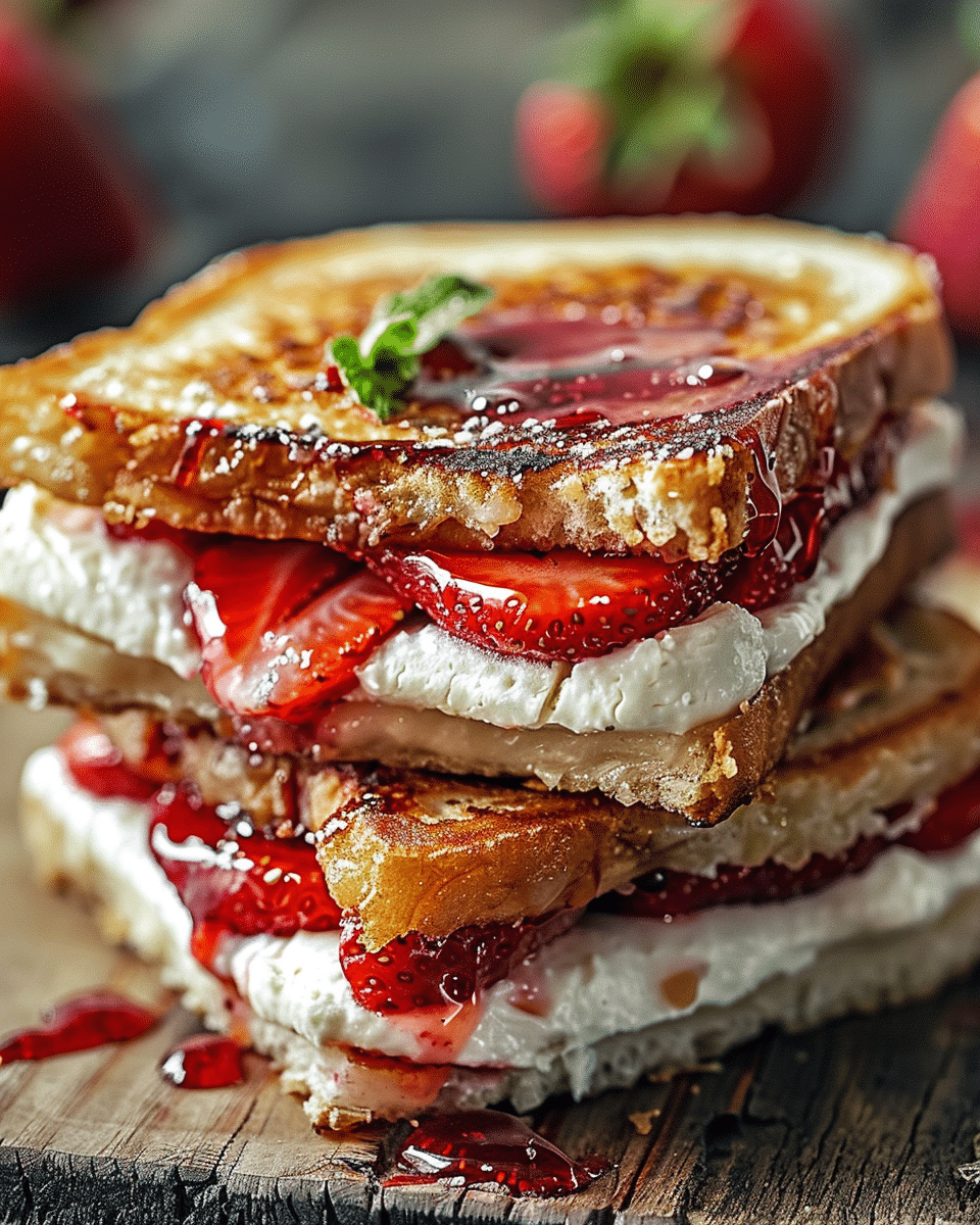 Fried Strawberry Cheesecake Sandwiches