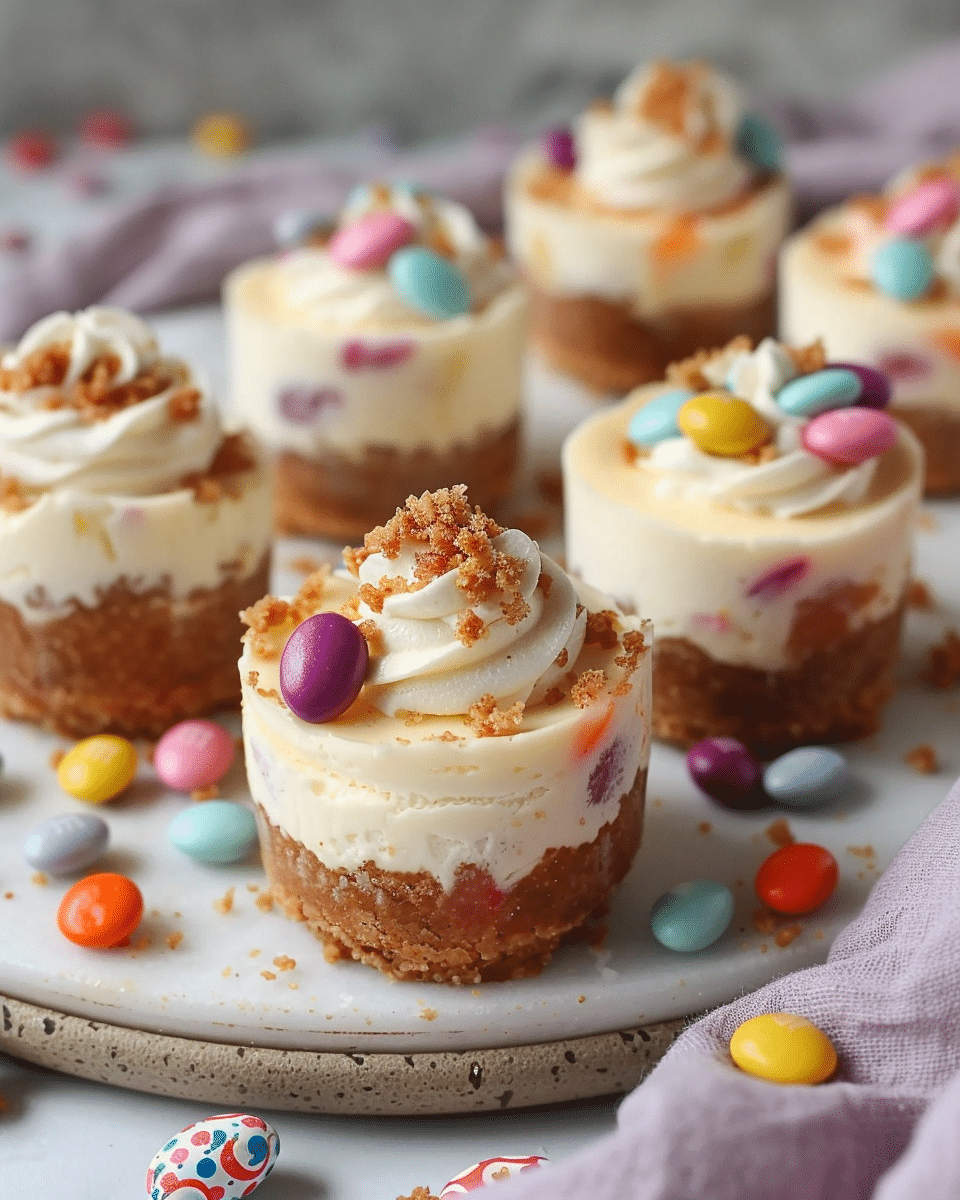 Mini Easter Cheesecakes