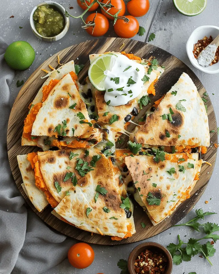 Roasted Sweet Potato and Black Bean Quesadillas