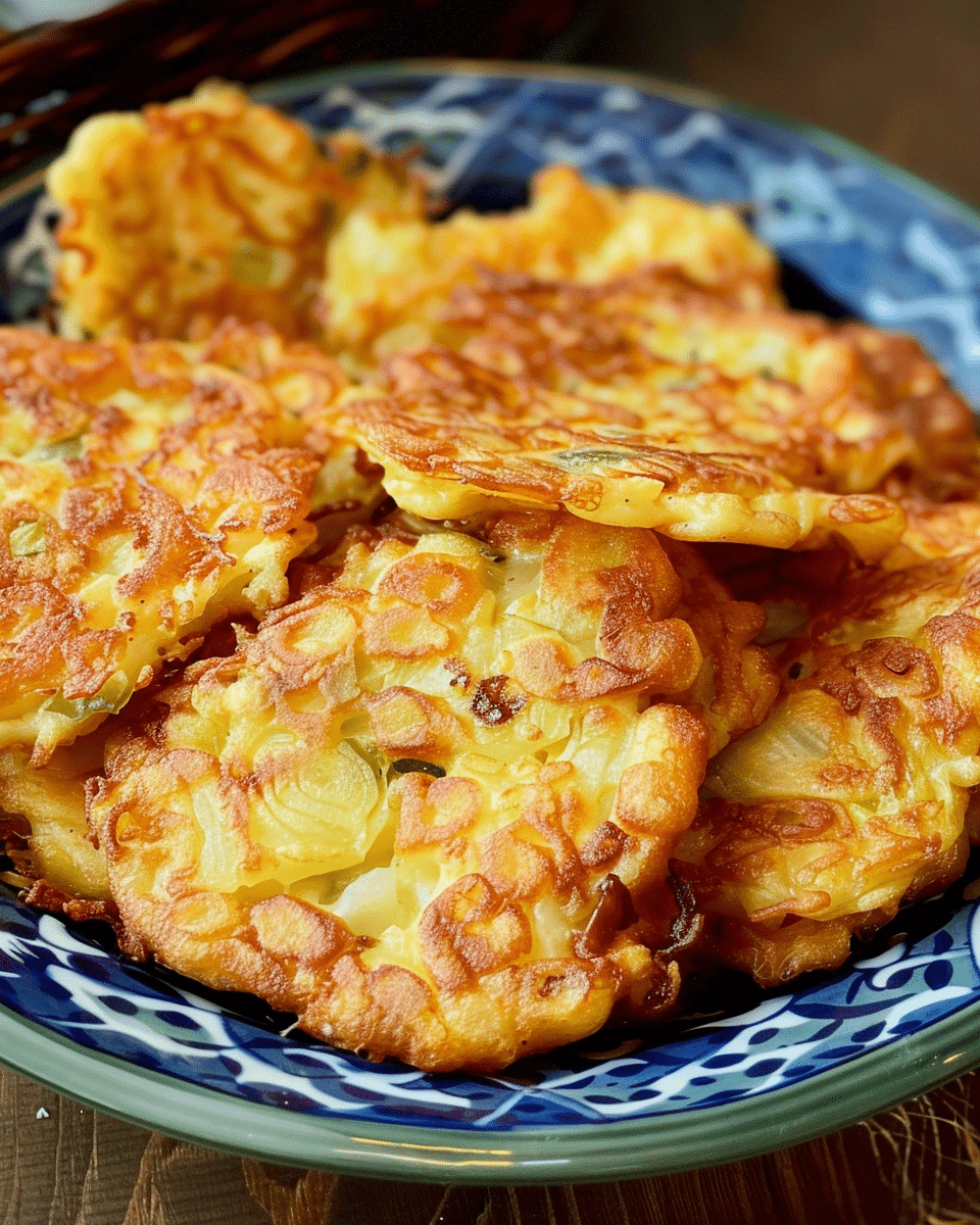 Savory Cabbage and Onion Fritters