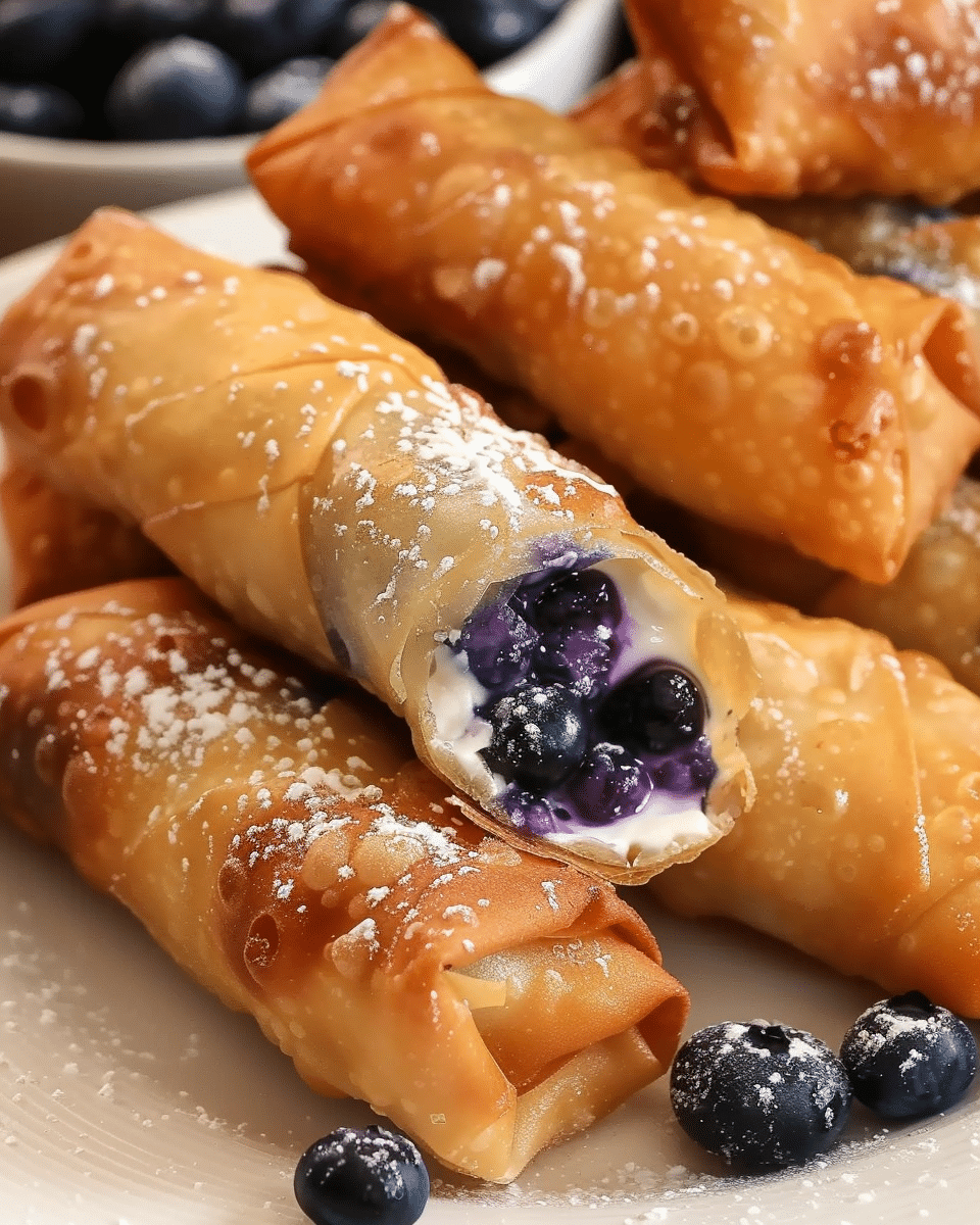 Blueberry Cream Cheese Egg Rolls