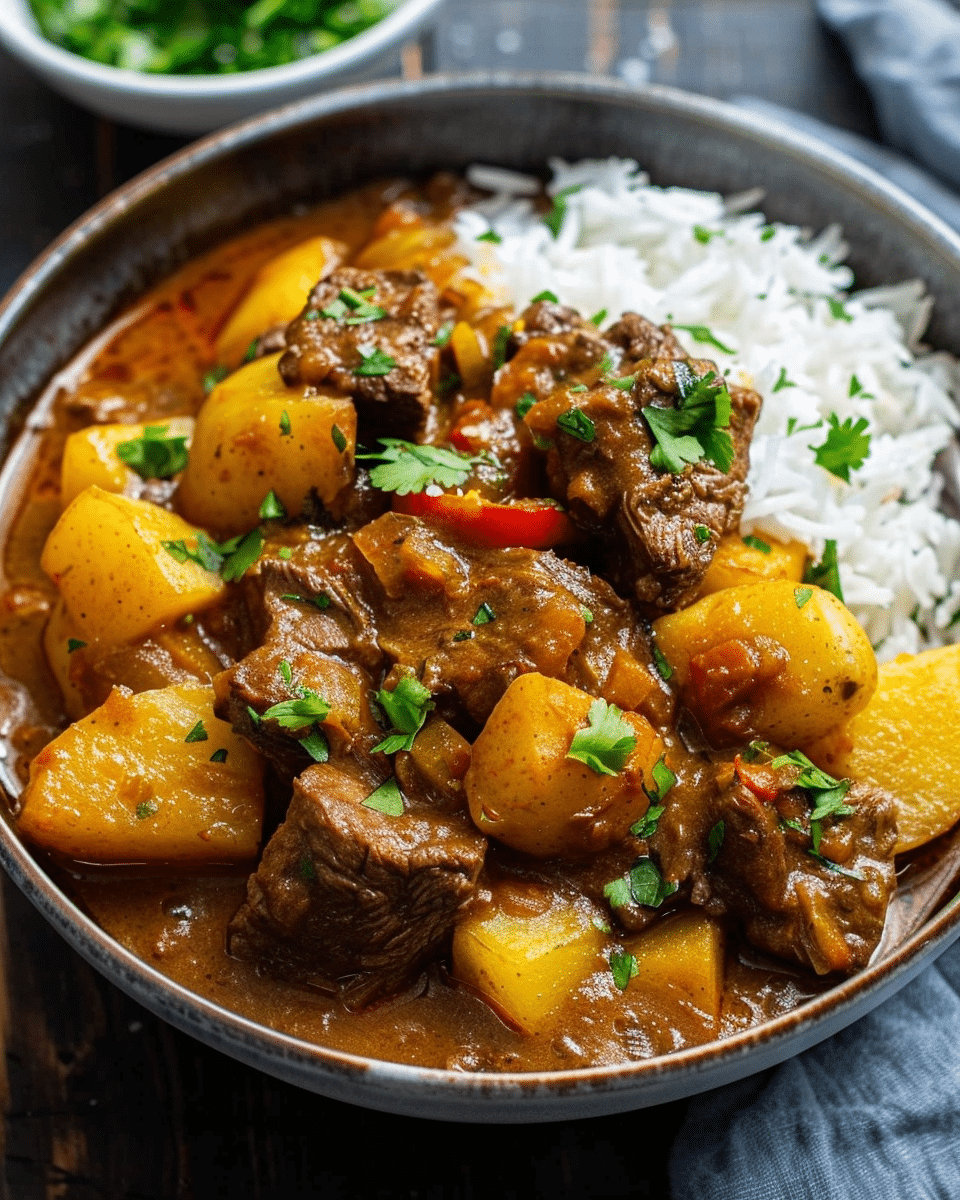 Caribbean Beef Curry with Potatoes