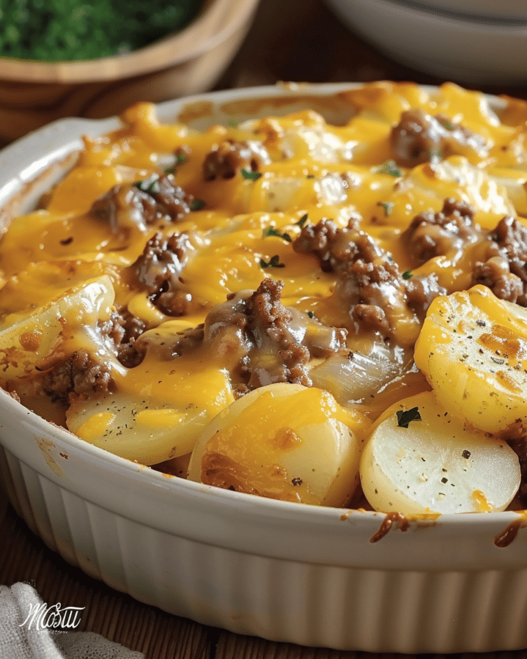 Cheesy Beef and Potato Casserole