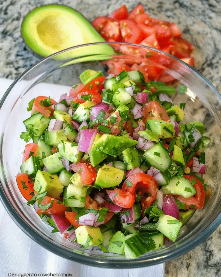 Cucumber Tomato Avocado Salad