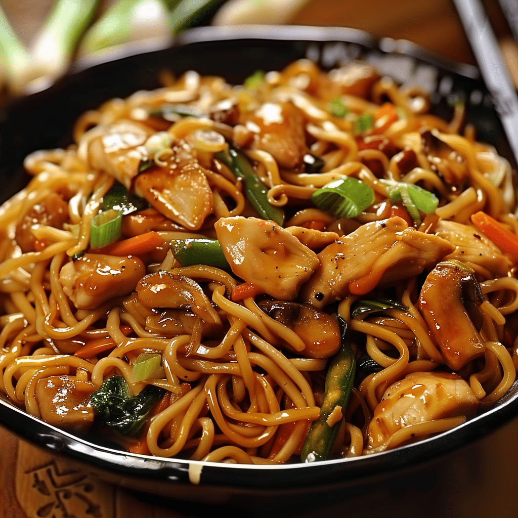 Garlic Chicken Lo Mein