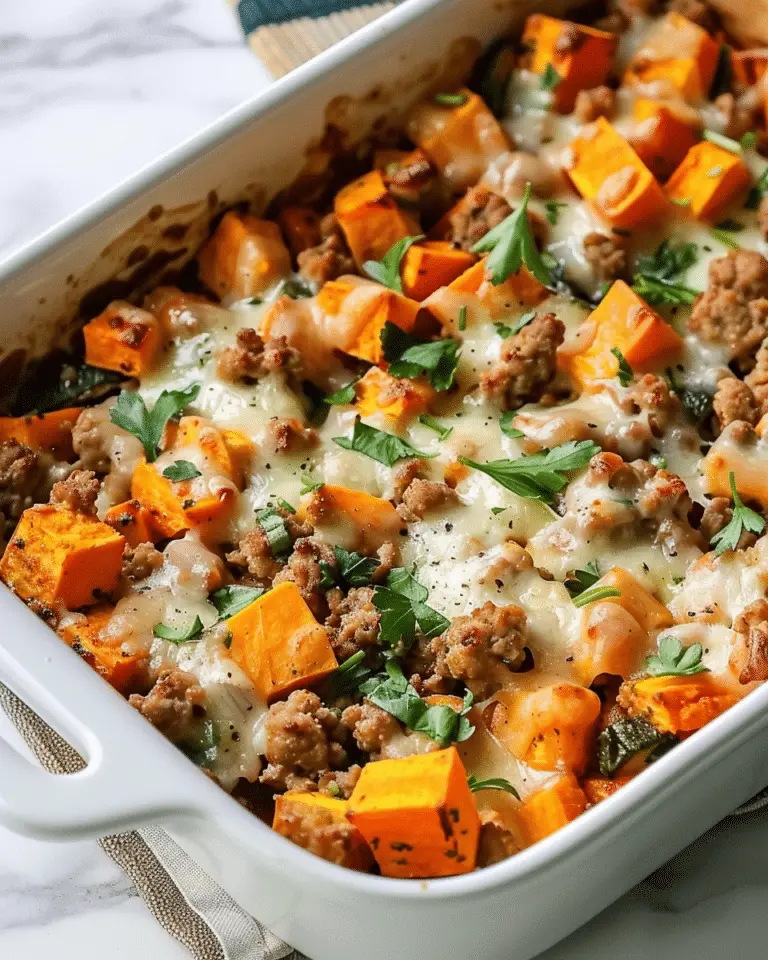 Healthy Ground Turkey Sweet Potato Bake