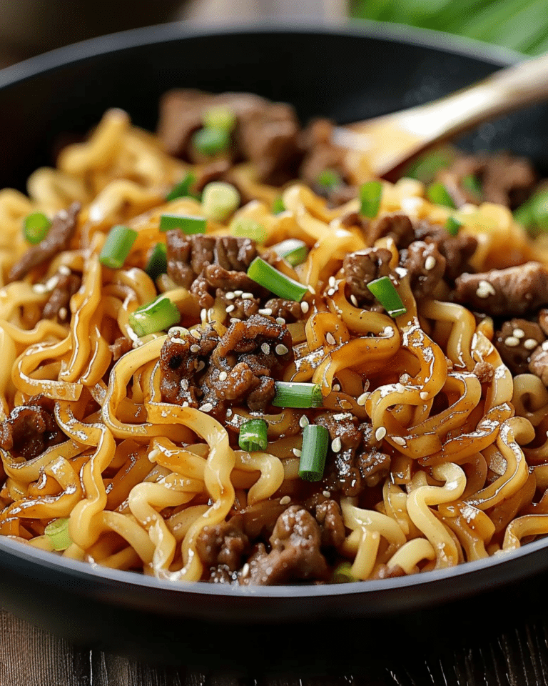 Mongolian Ground Beef Noodles