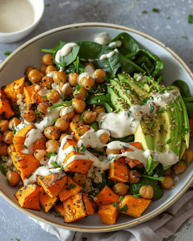 Nourish Bowl with Tahini Yogurt Dressing