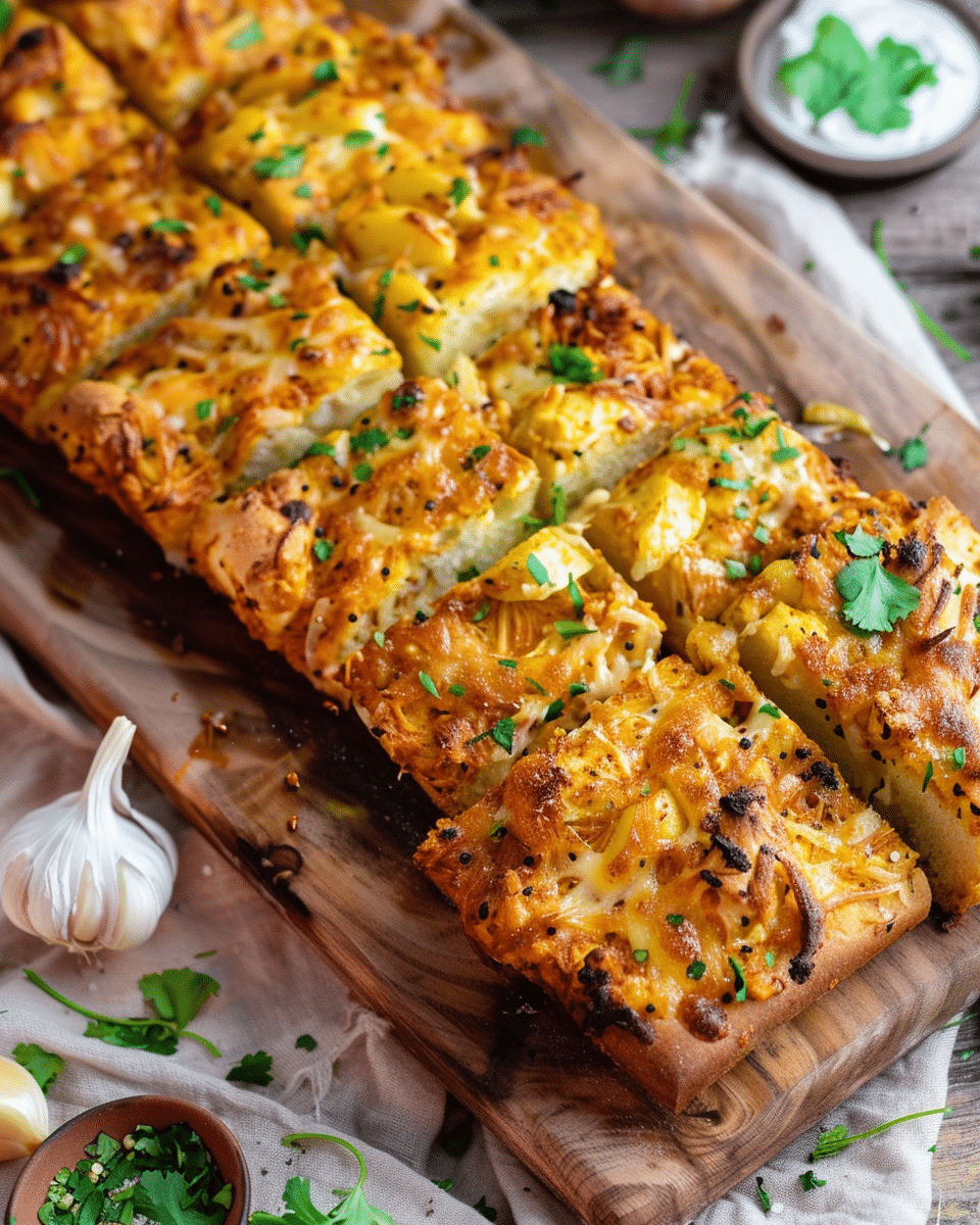 Tandoori Chicken Garlic Bread