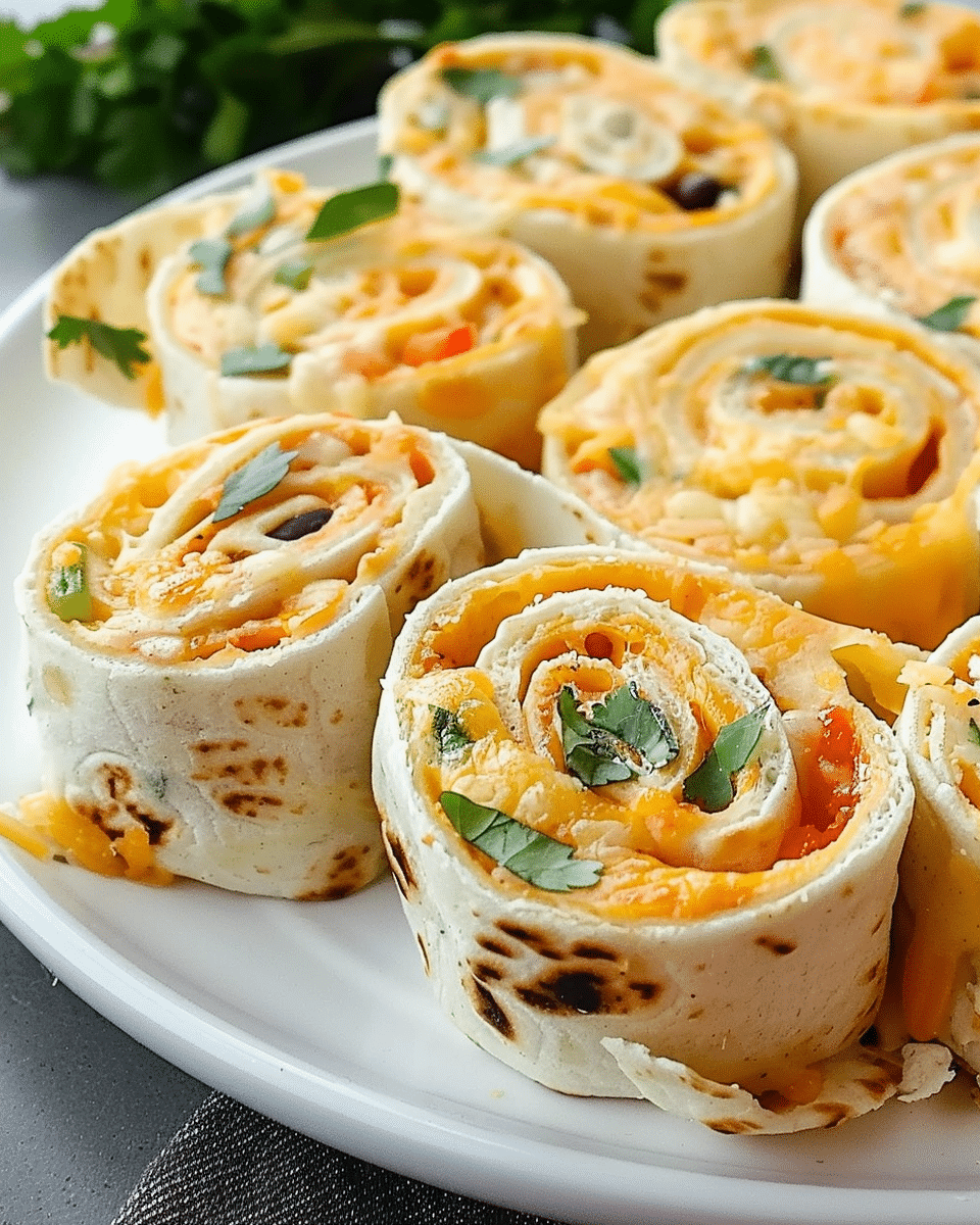 Cheesy Mexican Tortilla Pinwheel Appetizers