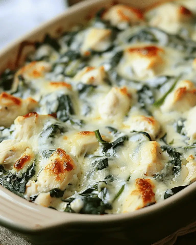 Chicken and Spinach Casserole with Cream Cheese