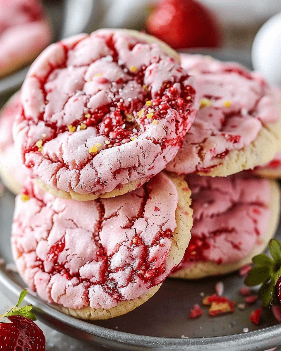 Double Strawberry Sugar Cookies