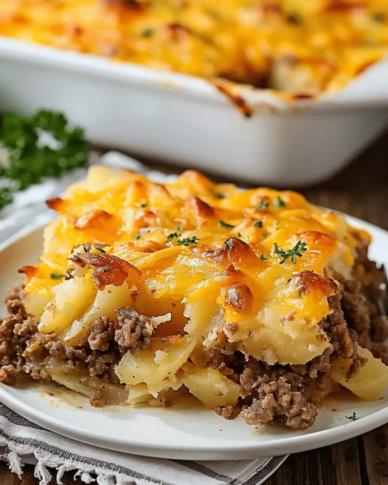 Easy Hamburger Potato Casserole
