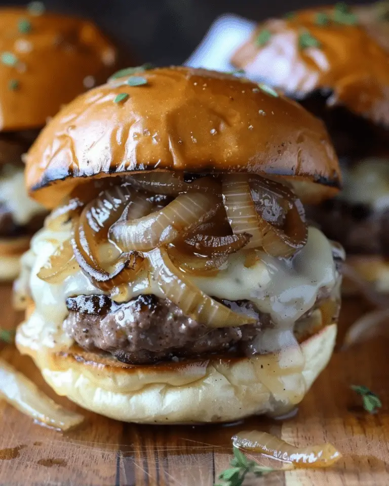 French Onion Soup Burgers