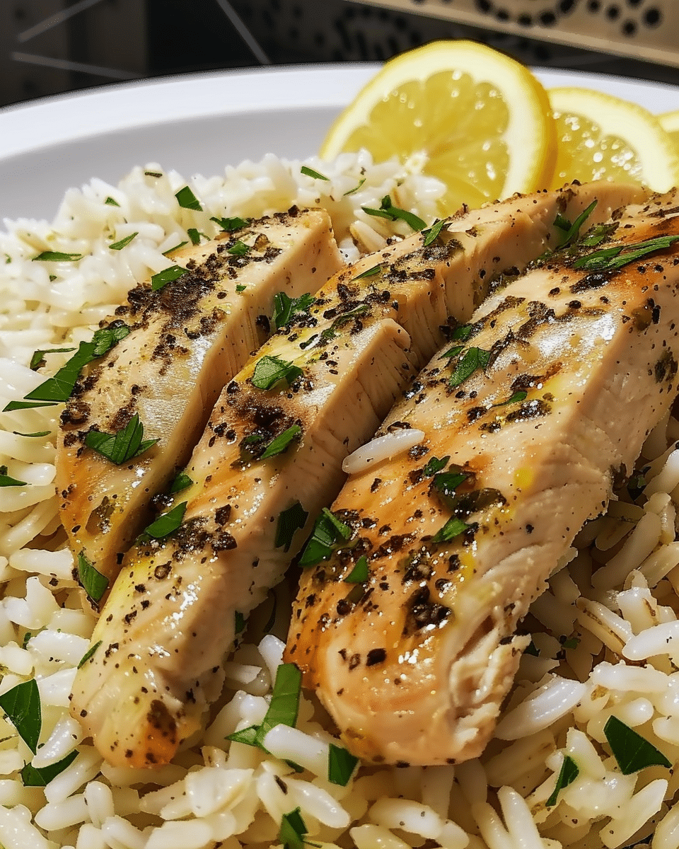 Greek Chicken and Lemon Rice