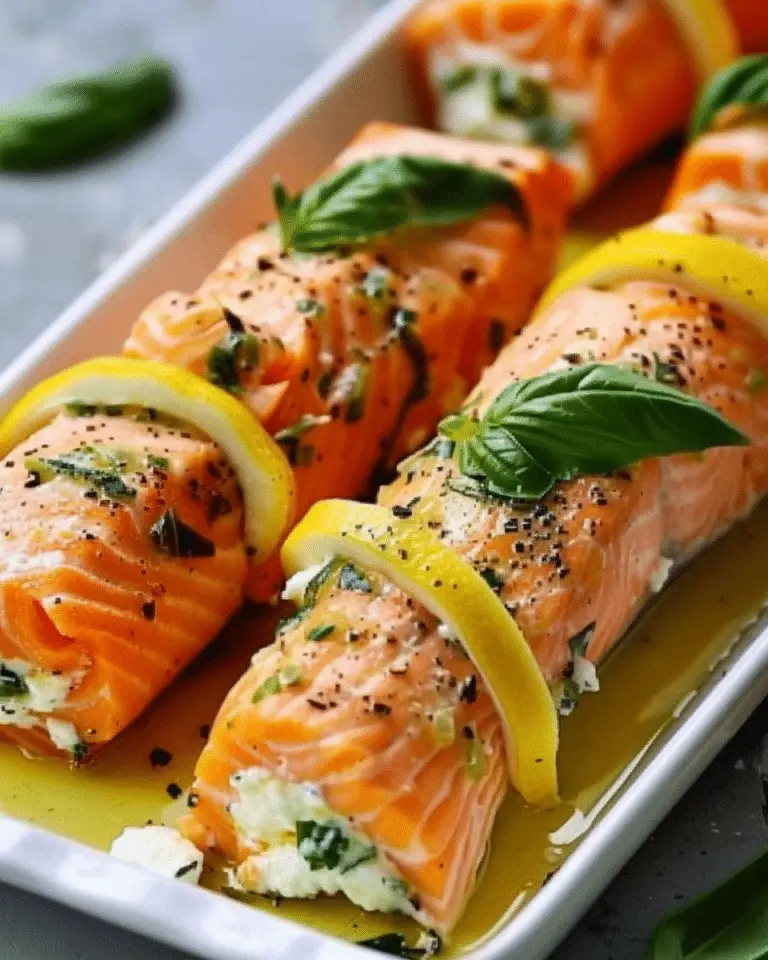 Lemon Basil Salmon Rolls