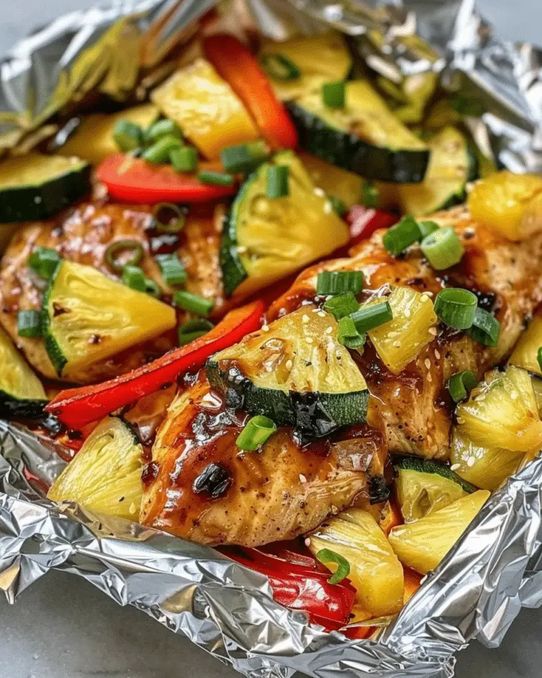 Teriyaki Chicken and Pineapple Foil Packets